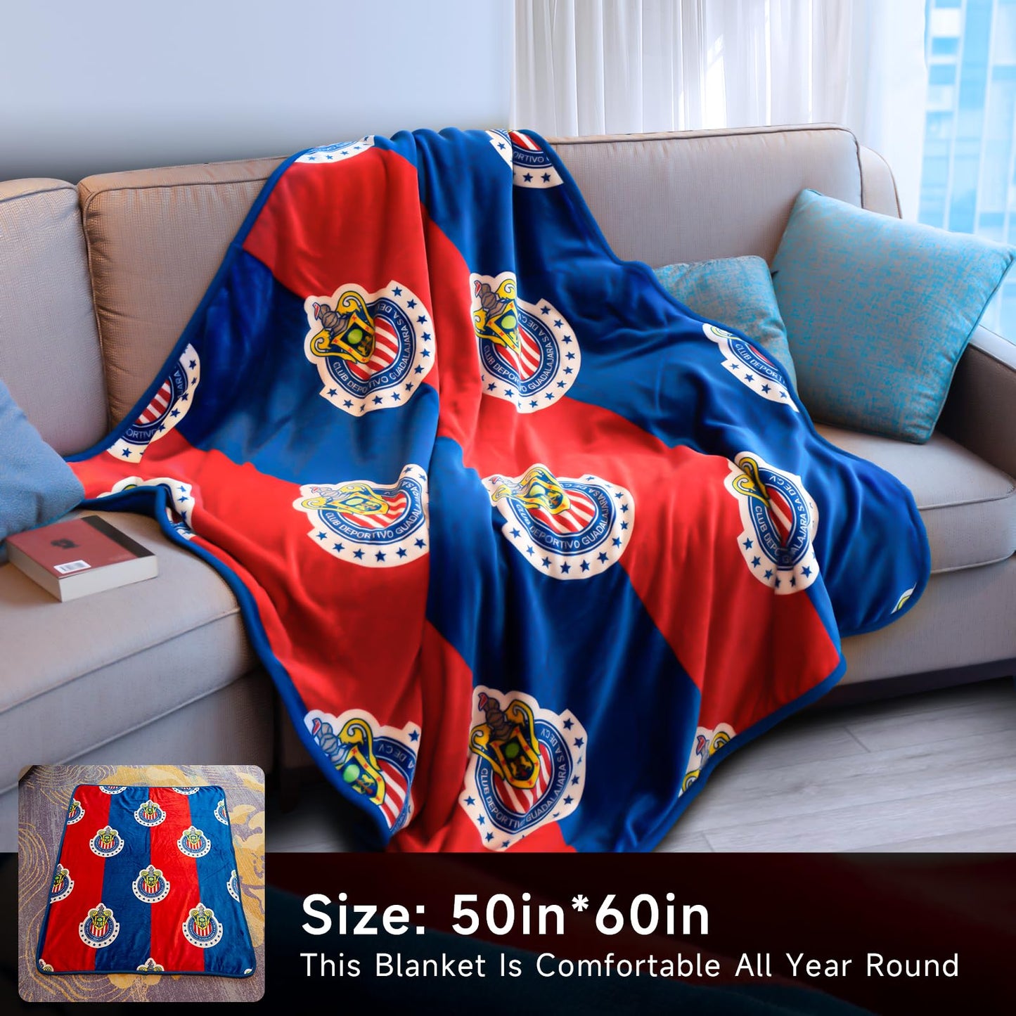 Chivas Silk Touch Sherpa Lined Throw Blanket 50x60