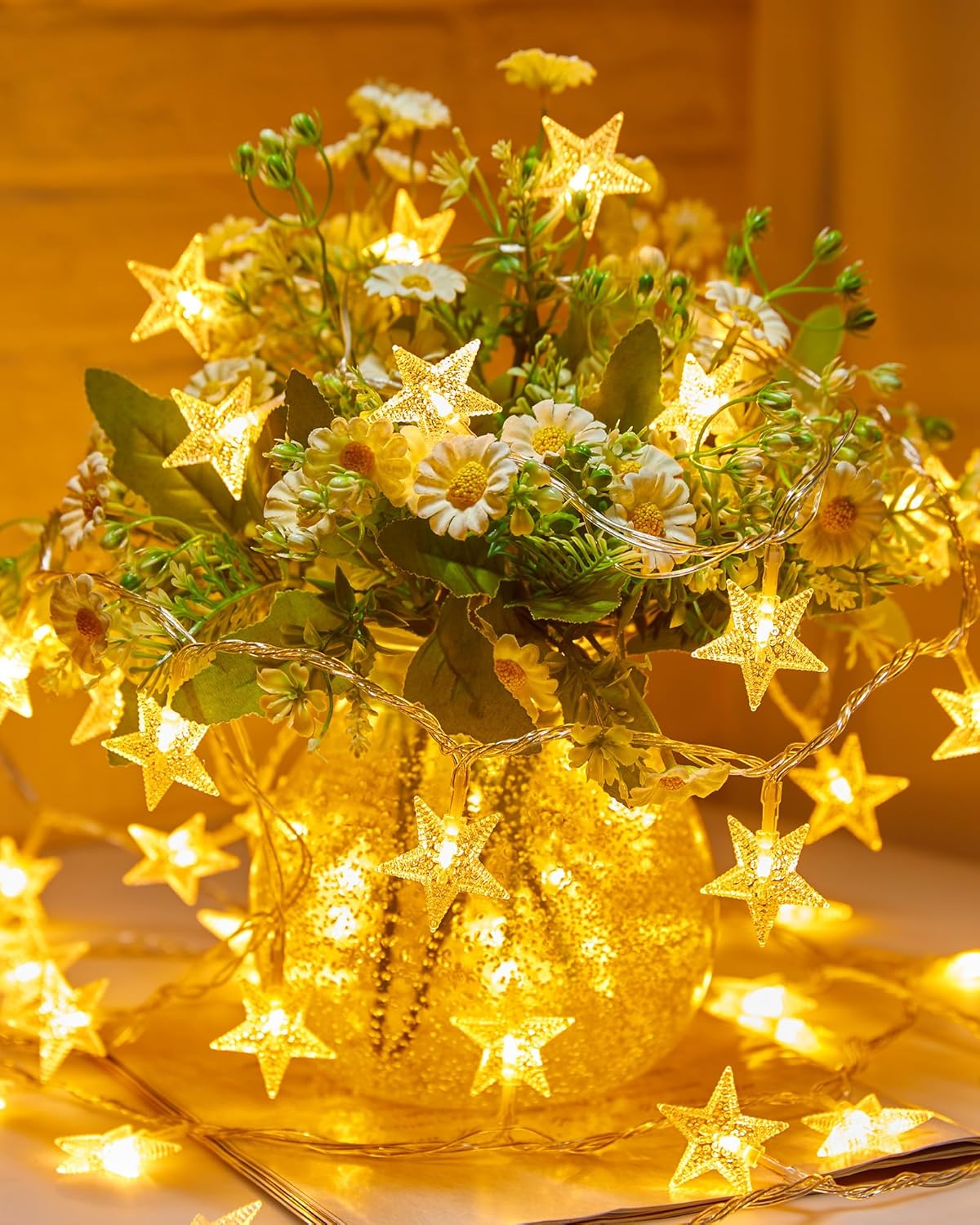 200 LED Fairy Lights with Remote & Timer - 16.4Ft Silver Wire Twinkle Lights for Indoor Christmas, Wedding & Party Decor