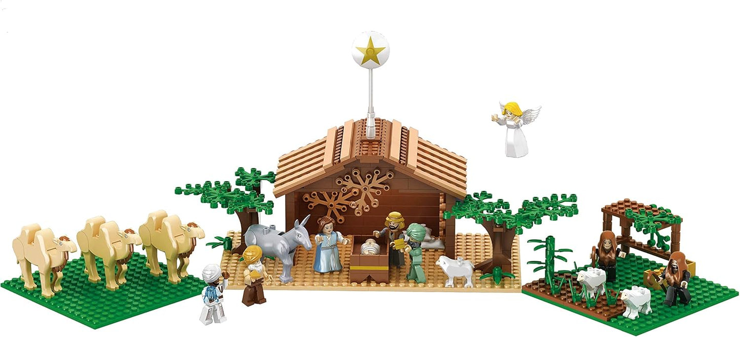 Ultimate Play Set - Large Indoor Nativity Scene with 15 Characters & Trees | Perfect Christmas Gift for Kids