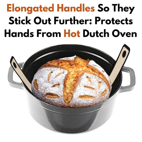 Introducing The Easy-Lift Dutch Oven Silicone Bread Sling & Scoop & Dust Flour Sifter Combo. A Premium Sourdough Bread Mat & Artisanal Flour Dusting Wand Bread Baking Supplies Set (2pcs)