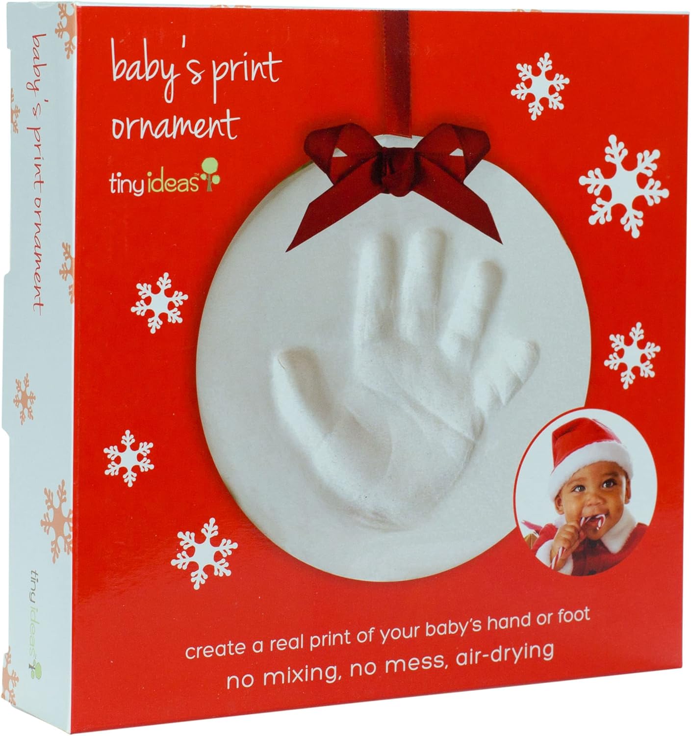 Christmas Baby Handprint Ornament Kit - DIY Keepsake Bauble with Paint for Newborns
