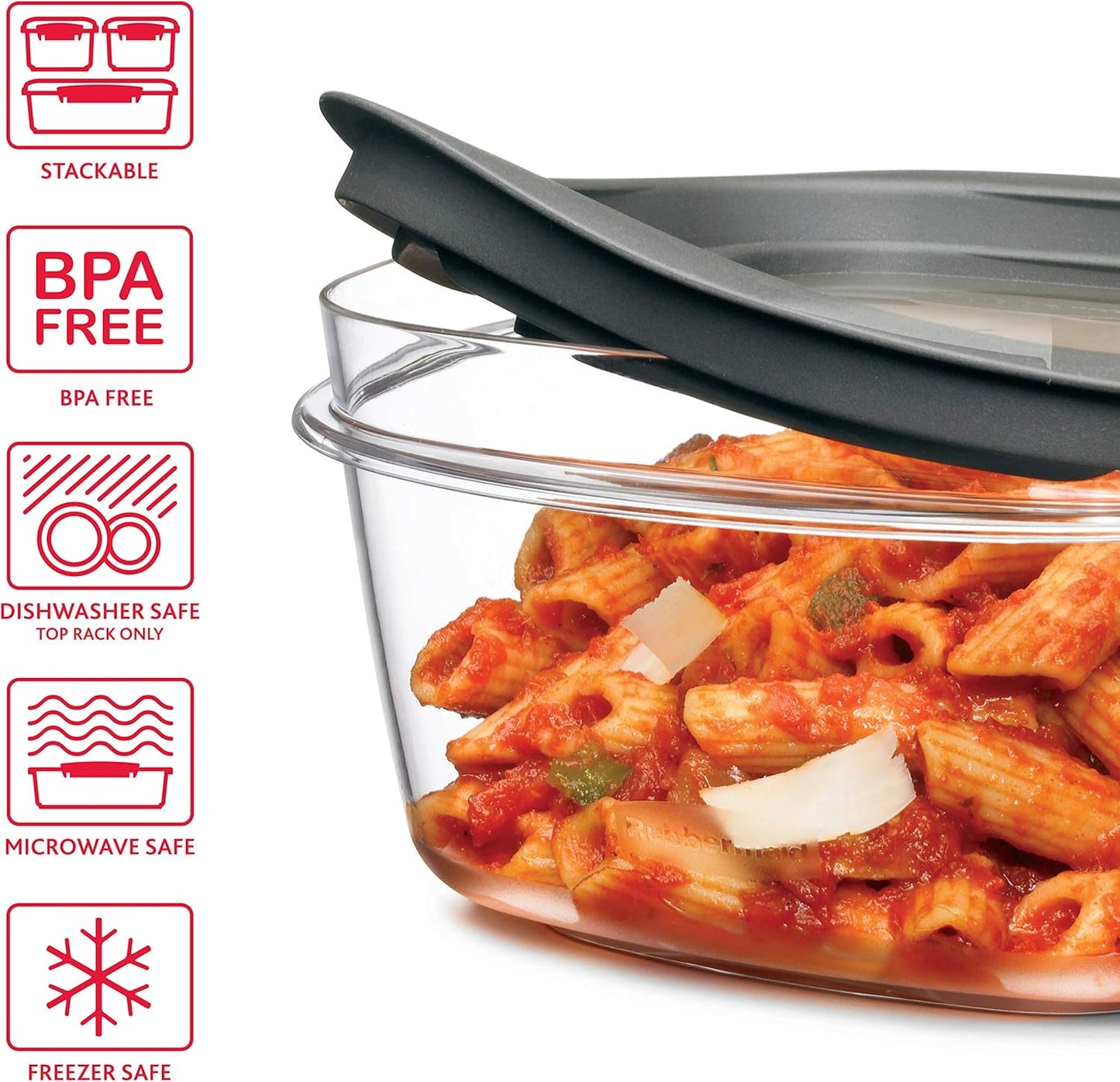 Rubbermaid Premier Food Storage Containers - 10-Piece Set | BPA-Free, Microwave & Dishwasher Safe, Grey