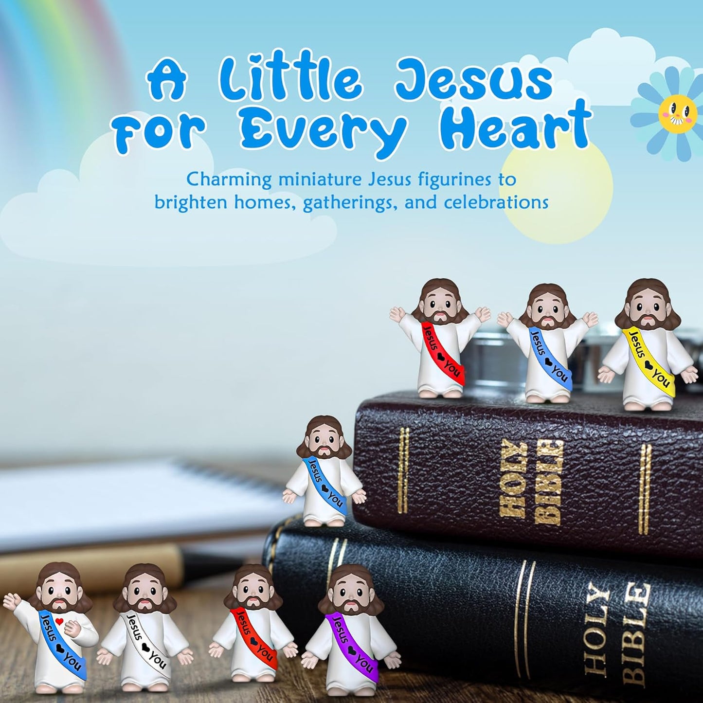 Little Jesus Figures | 200 Mini Jesus Figurines - Perfect for Easter Egg Stuffers & Religious Gifts