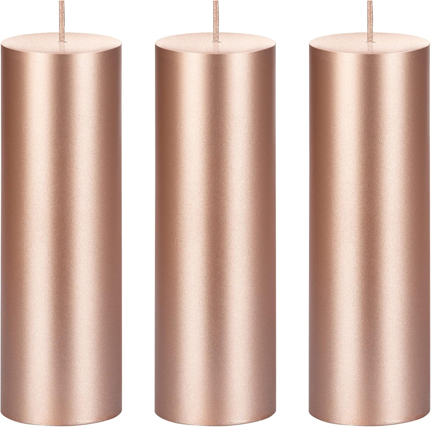 Unscented Black Pillar Candle - 2x6 Inch Hand Poured Premium Wax for Home Décor & Events