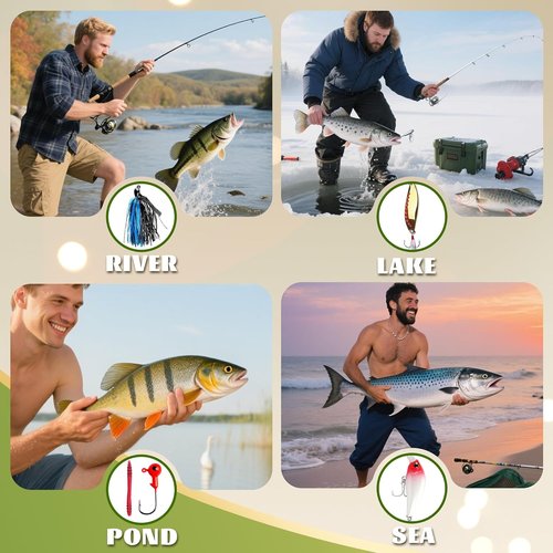 Fishing Advent Calendar 2026 - 24 Days of Christmas Countdown Fishing Lures & Tackle Kit for Bass & Trout | Perfect Gift for Dad, Husband, or Boyfriend
