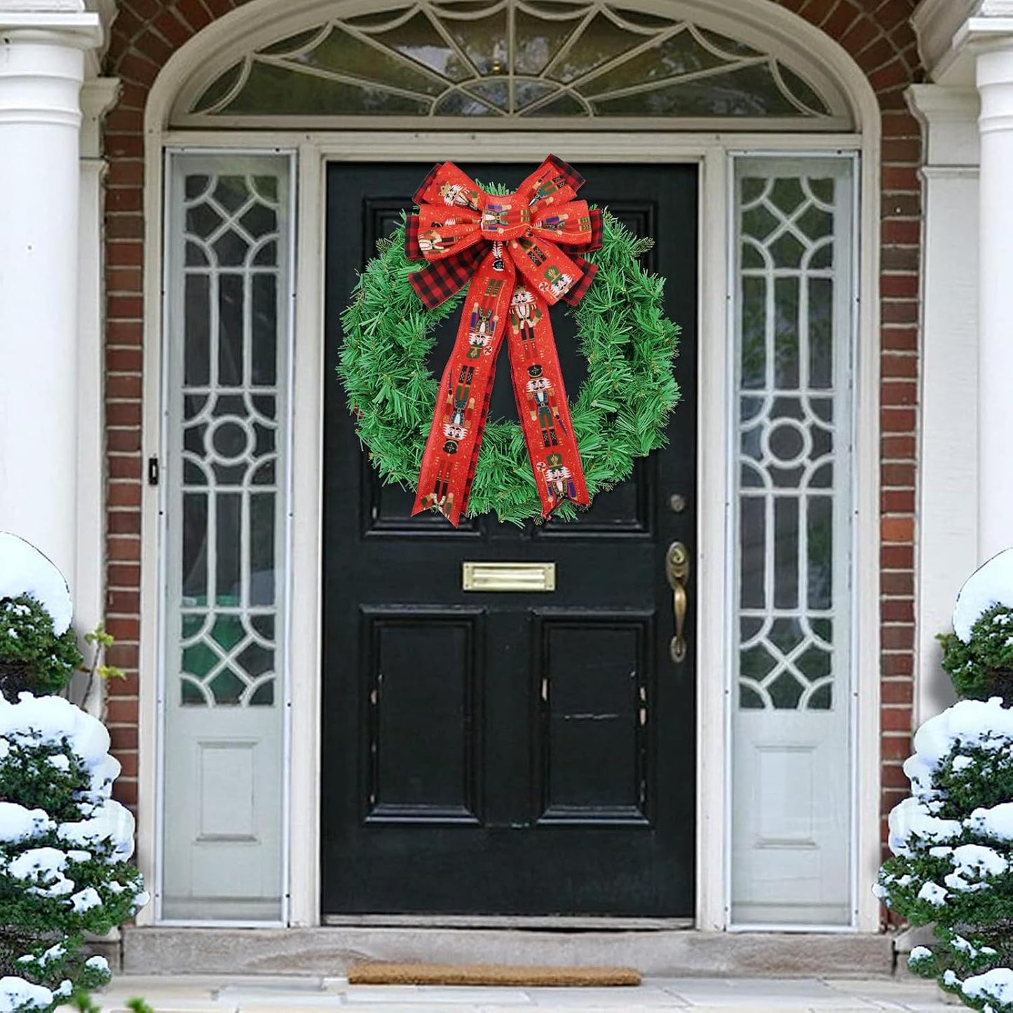 Artificial Christmas Wreath, Green Christmas Wreath,20 Inch Canadian Pine Artificial Christmas Wreath Gifts for Christmas Party Decor, Front Door Wreath, Unlit, Pack of 3 (3, Green 20inch)