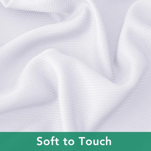 Biscaynebay Textured Fabric Square Tablecloths 90x90 Inches, White Water Resistant Card Table Cloth Folding Table Cover for Dining, Kitchen, Wedding and Parties etc. Machine Washable