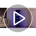 VASAGLE 6-Tier LED Bookshelf with Dimmable Color-Changing Lights - 11.9"D x 23.6"W x 70.3"H