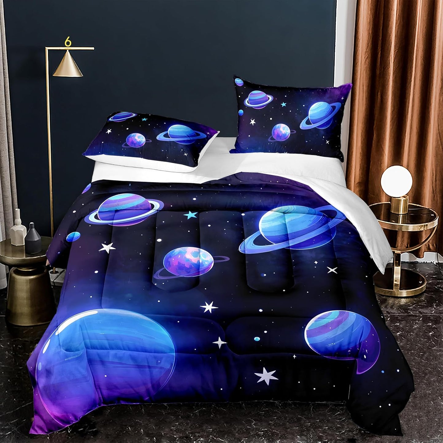 Peopleareok Unicorn Full Comforter Set for Girls Kids, Cute Pink Purple Unicorn Print Bedding Set Full, 5-Piece Bed in a Bag, Kids Cartoon Kawaii Comforter with Sheet Set