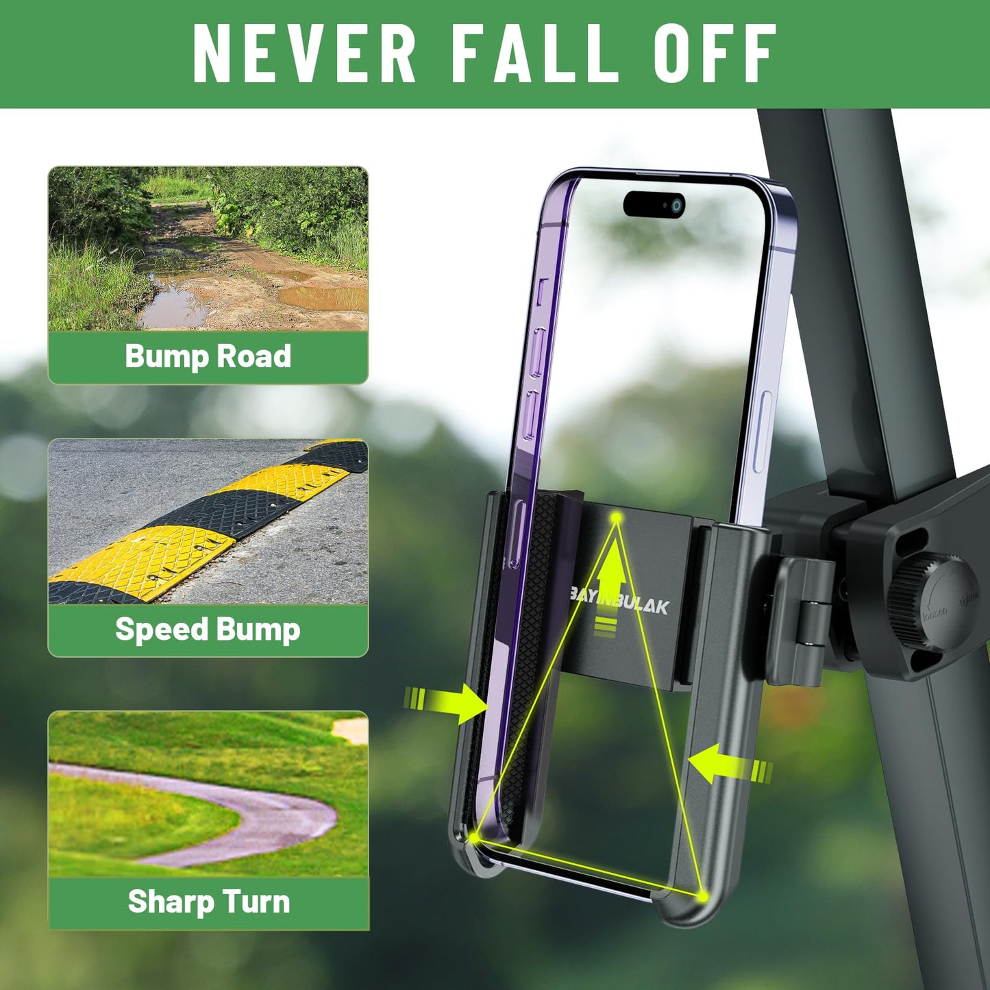 BAYINBULAK Golf Cart Phone Holder Accessories Black