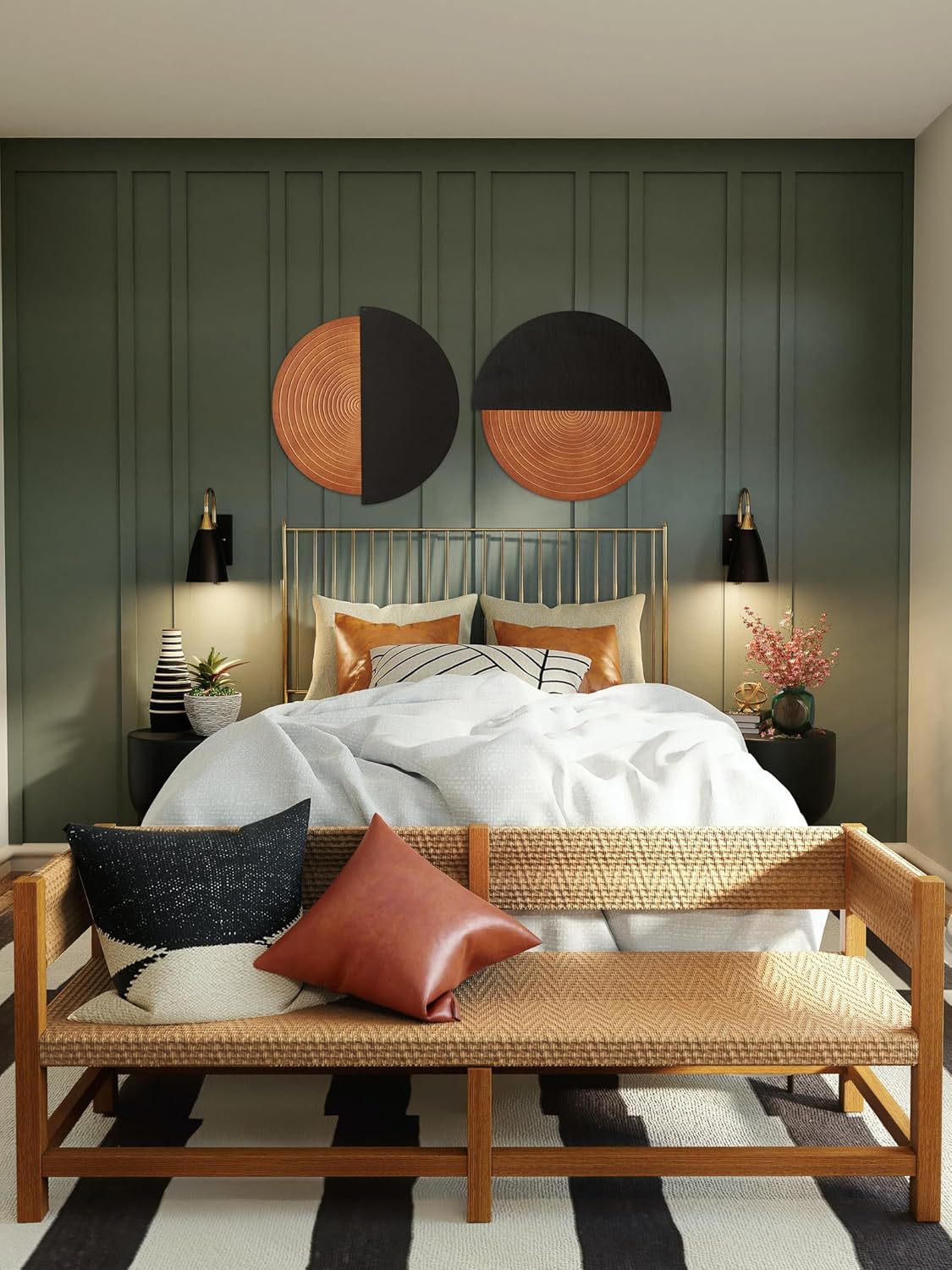 Veichin Farmhouse Wall Decor Living Room, Wooden Wall Art Indoor Décor for Modern Vintage Home Decoration, Ideal for Bedroom Dining Room, Set of two