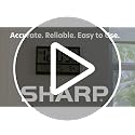 Sharp Atomic Clock with 4-Inch Display, Outdoor Sensor, Battery