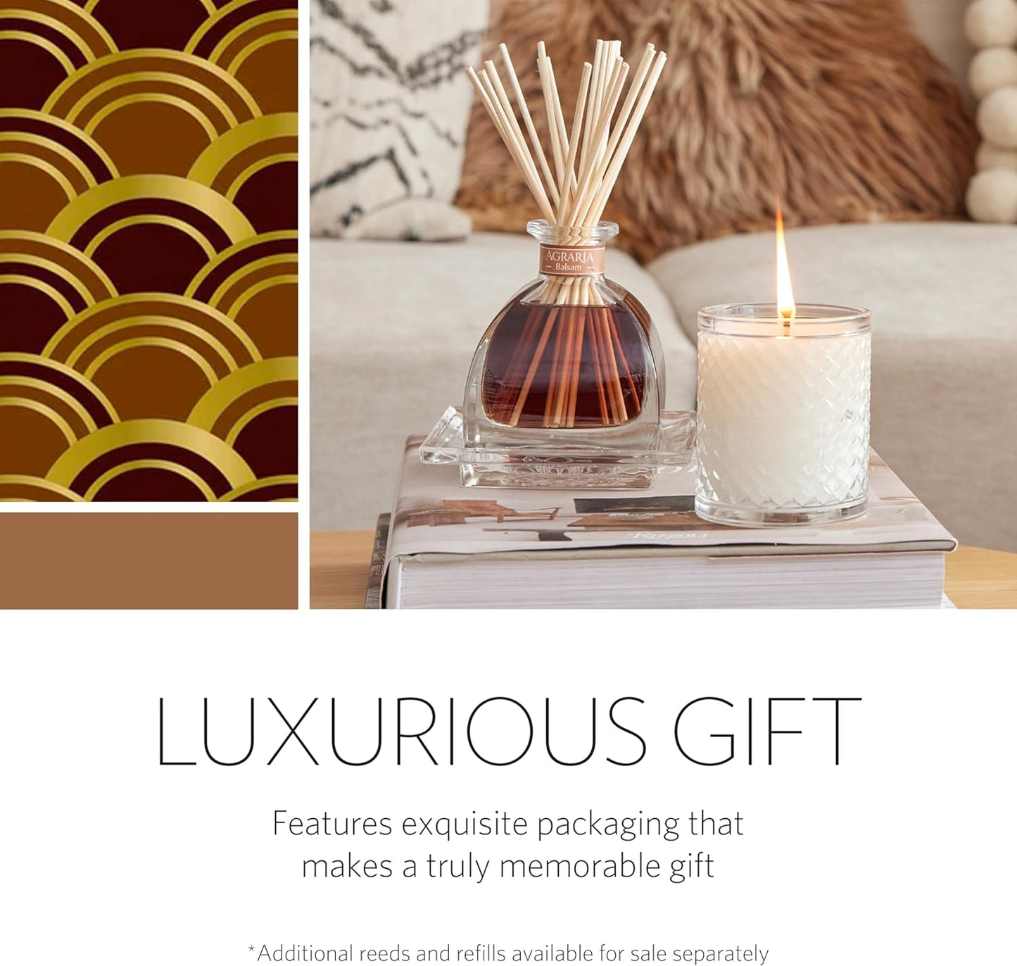AGRARIA Scented Candles, 7 Oz, Long-Lasting Scented Candles for Home, Elegant Home Fragrance Gifts for Men and Women