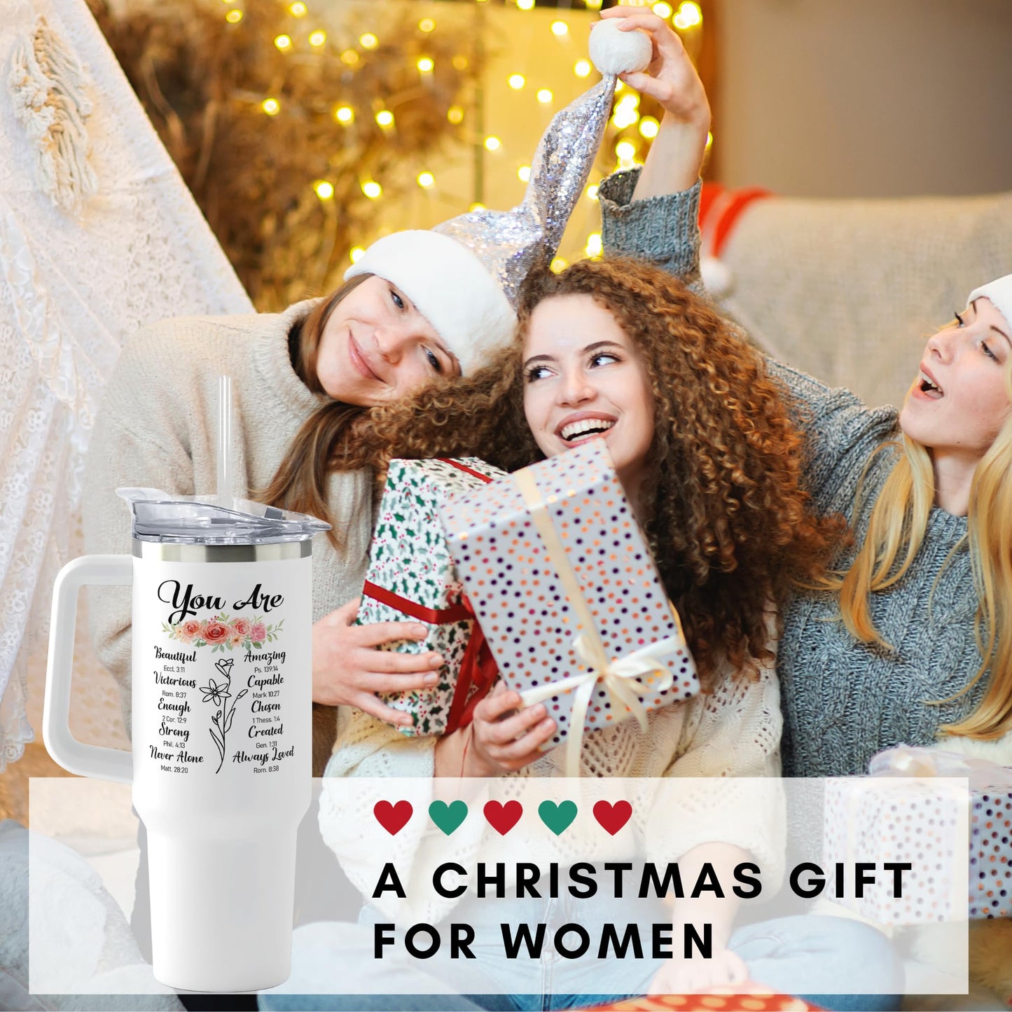 Christian Gifts for Women - Religious Gifts for Women - Valentine Gifts for Women Friends, Birthday Gifts for Women - Catholic Gifts Women, Spiritual Gifts for Her, Mom, Coworker - 40 Oz Tumbler