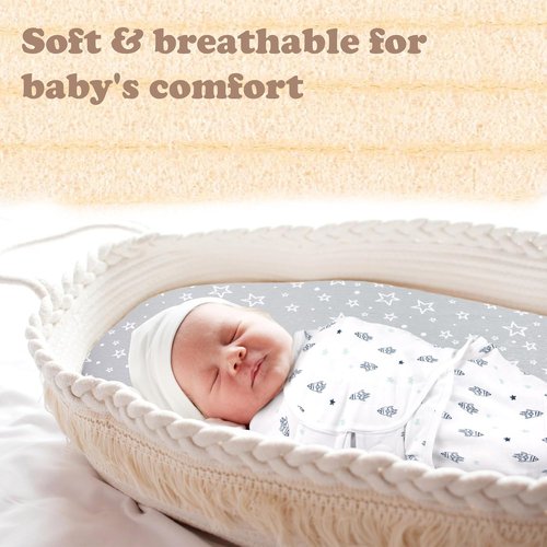 Bublo Baby Swaddles - Soft Organic Cotton Infant Sleep Sack | 3-Pack for Newborn Boys (0-3 Months)