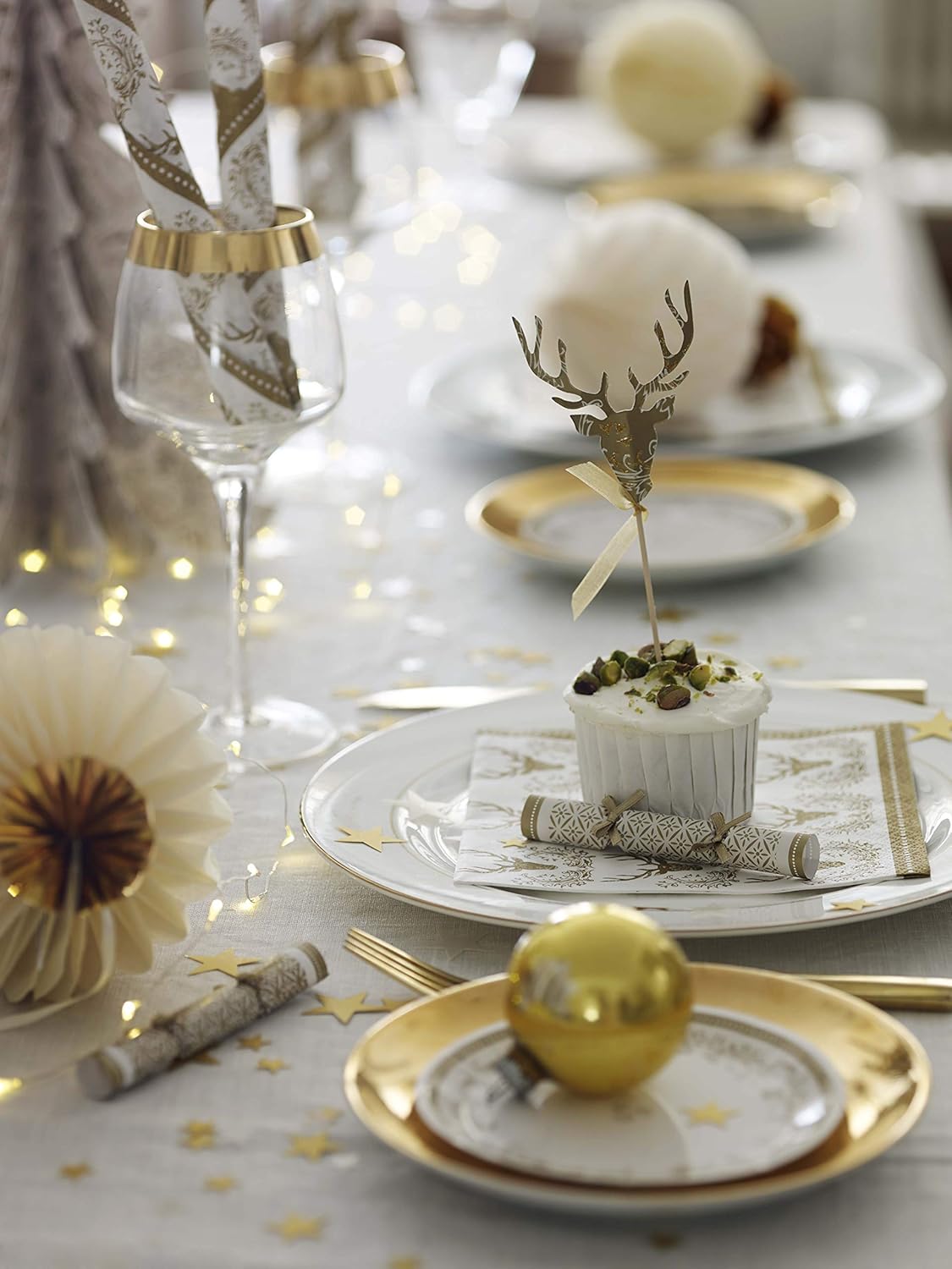 Gold Party Decorations Set - Elegant Gold Paper Plates for Weddings, Showers & Birthdays