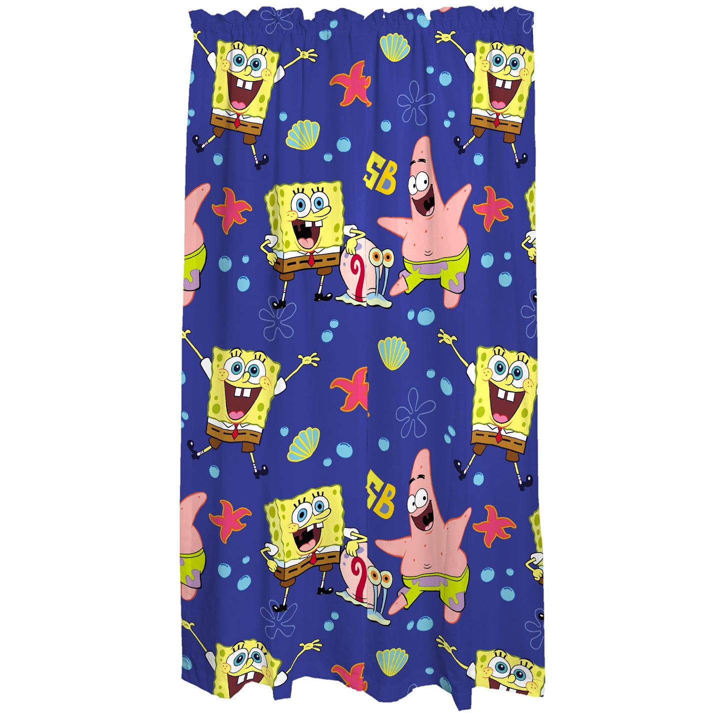 Franco Kids Room Window Curtains Drapes Set, 82 in x 84 in, Spongebob Squarepants