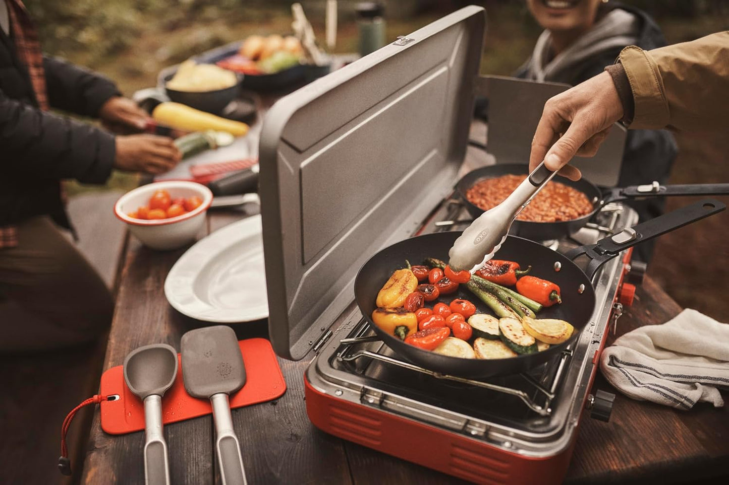 OXO Camp Stove Cooking Set - 4-Piece Outdoor Cooking Gear for Camping Adventures