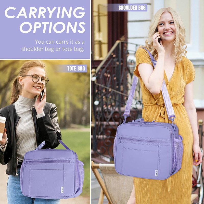 Lightweight Insulated Lunch Bag, Reusable Lunch Box 7L Cooler with Adjustable Shoulder Strap, Waterproof Zipper Lunch Bag for School & Work, Suitable for Men, Women and Kids