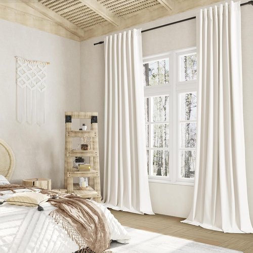 Guken 100% Blackout Curtains - 84 Inch Length, Thermal Insulated, 2 Panels Set for Living Room & Bedroom