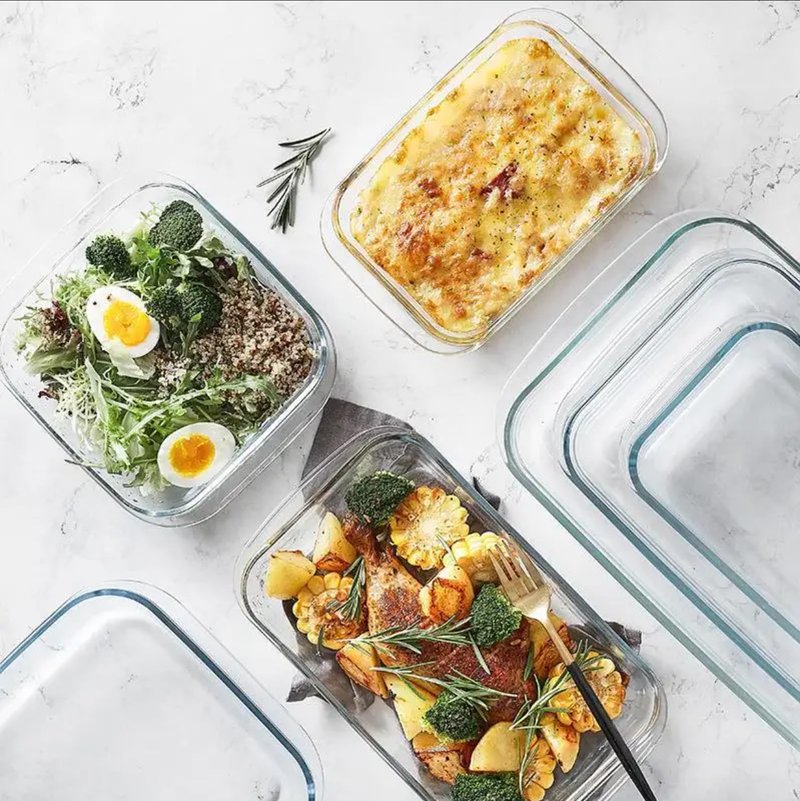Glass Baking Dish set of 3 (Size 1.6L(Medium), 2.2L (Large) and 3.0L (XL)) for Cooking, Baking and Roasting, Casserole Dish, Borosilicate Glass, BPA Free, Dishwasher Safe loaf tray, Oven Tray (Set of 3)
