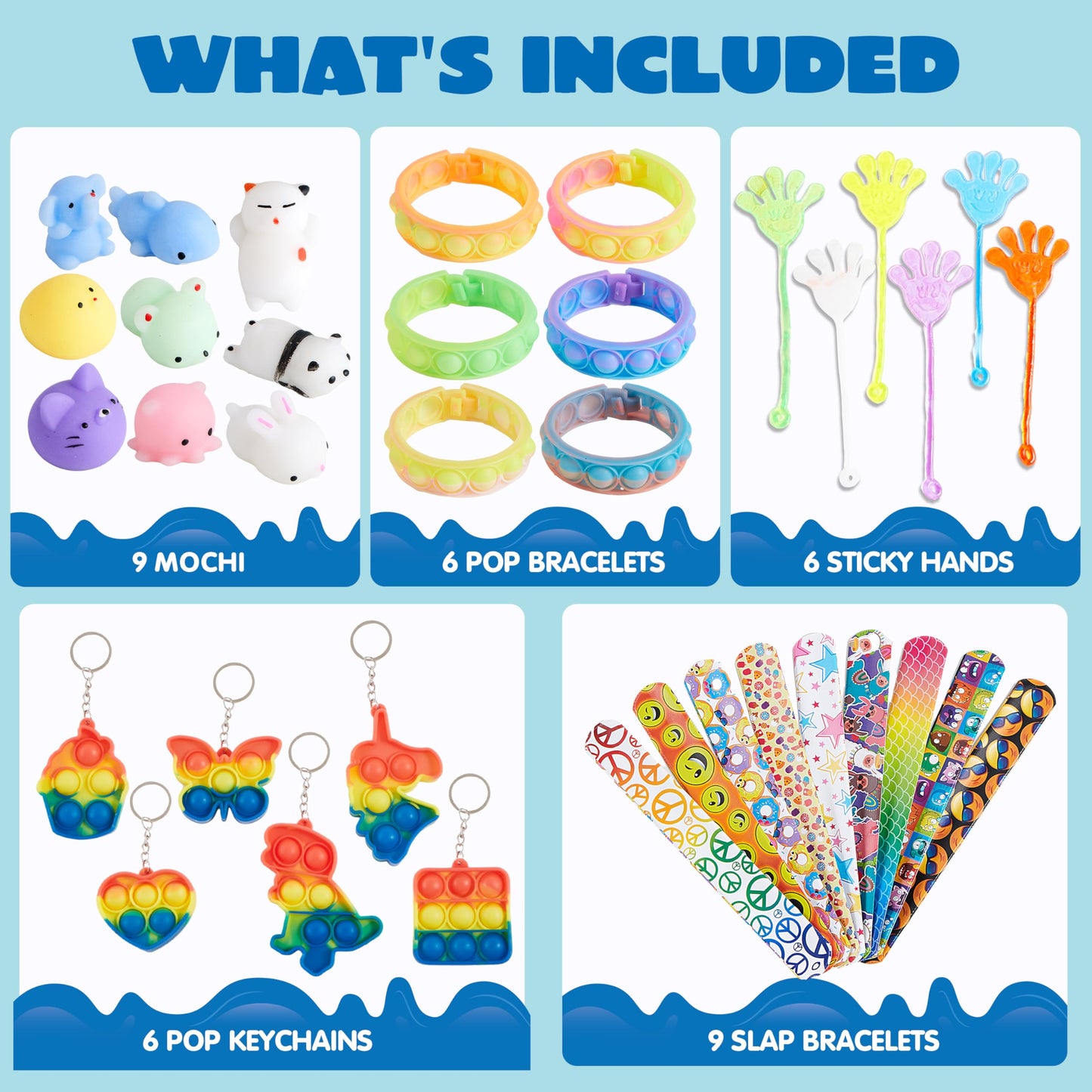 JOYIN 60 Pcs Party Favors for Kids, Fidget Toys Pack, Sensory Toy, Goodie Bags Fillers for Birthday Party, Prizes in Bulk for School, Pinata Stuffers, Classroom Prizes, Treasure Box Toys