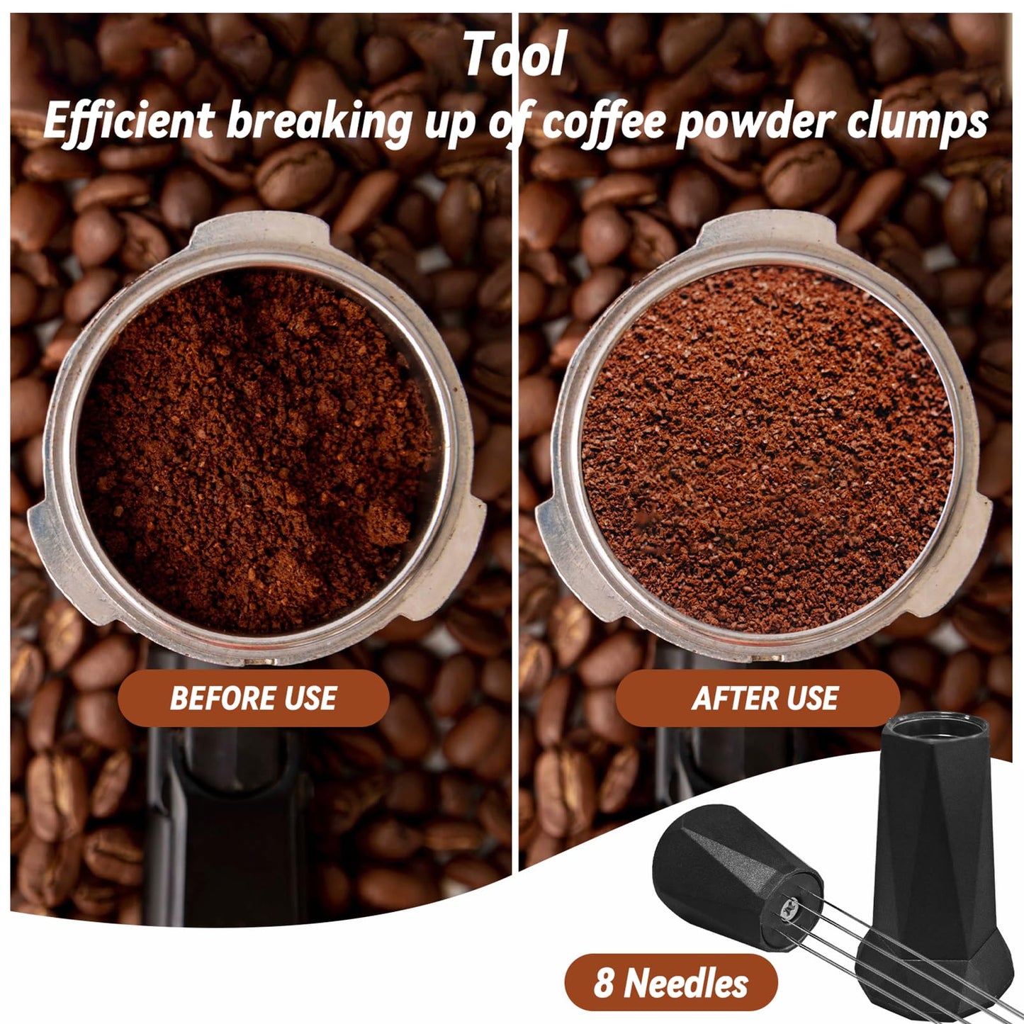 Coffee Espresso Tamper Set, 51mm Espresso Tamper & WDT Tool, Espresso Dosing Funnel, Silicone Gel Coffee Tamper Mat, Espresso Accessories