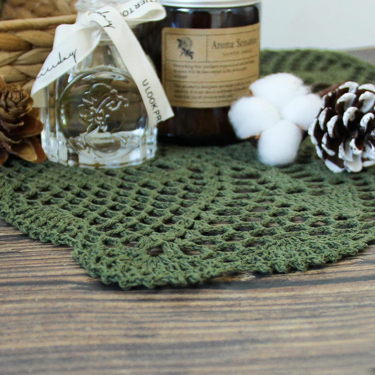 Handmade Crochet Lace Table Runner 15x51 Inch - Elegant White Décor