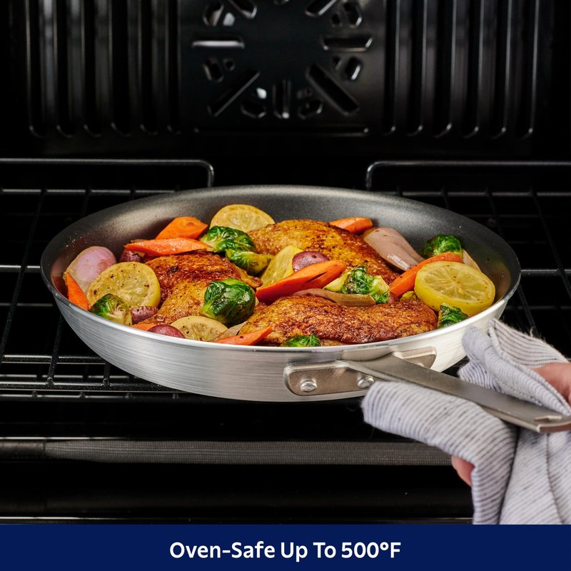 Tramontina Professional 10-Inch Non Stick Frying Pan, Heavy-Gauge Aluminum Skillet with Reinforced Nonstick Coating, Gray Handle, Dishwasher and Oven Safe