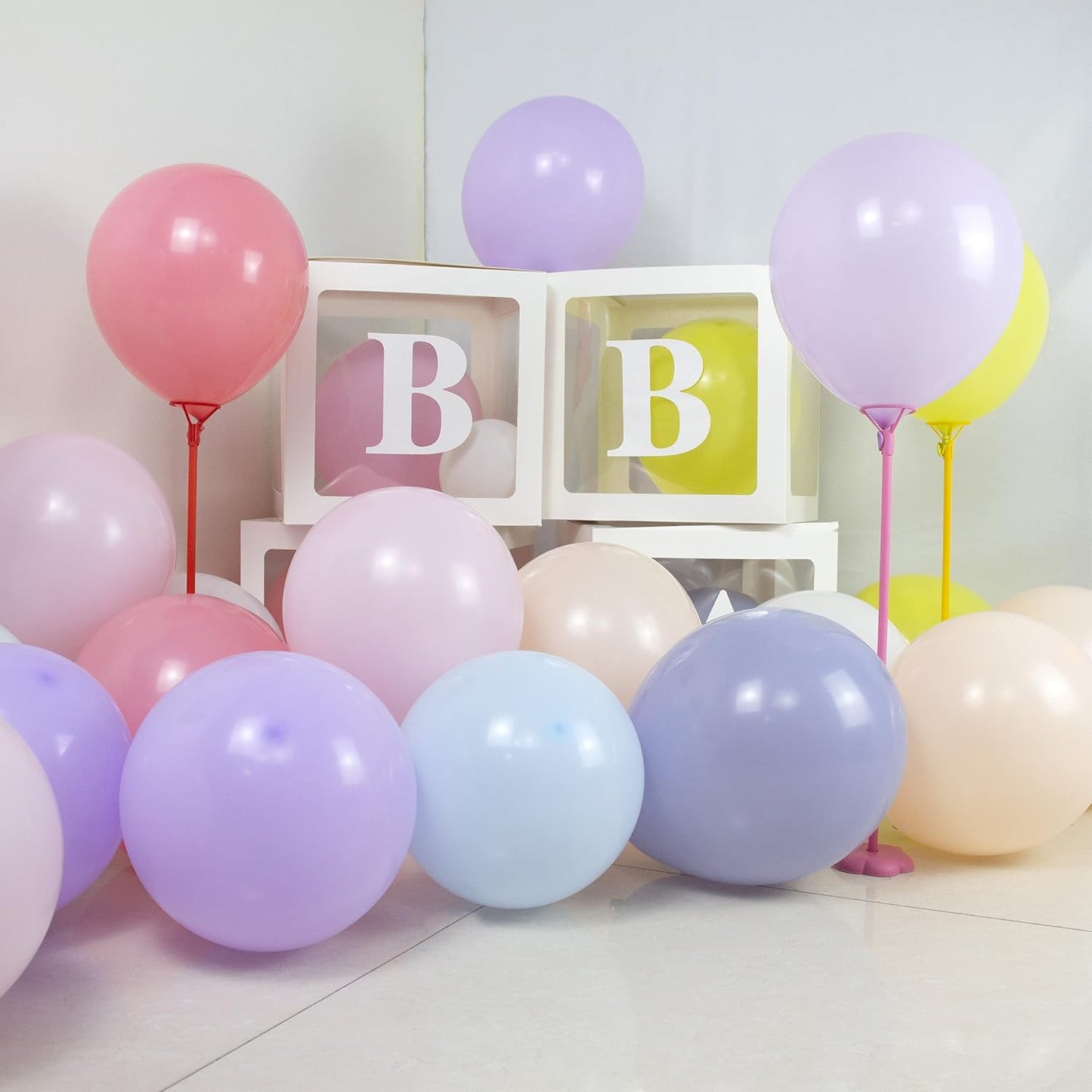 Pastel Balloons 100 Pack - 12 Inch Latex Party Balloons for Birthday, Baby Shower & Wedding Decor