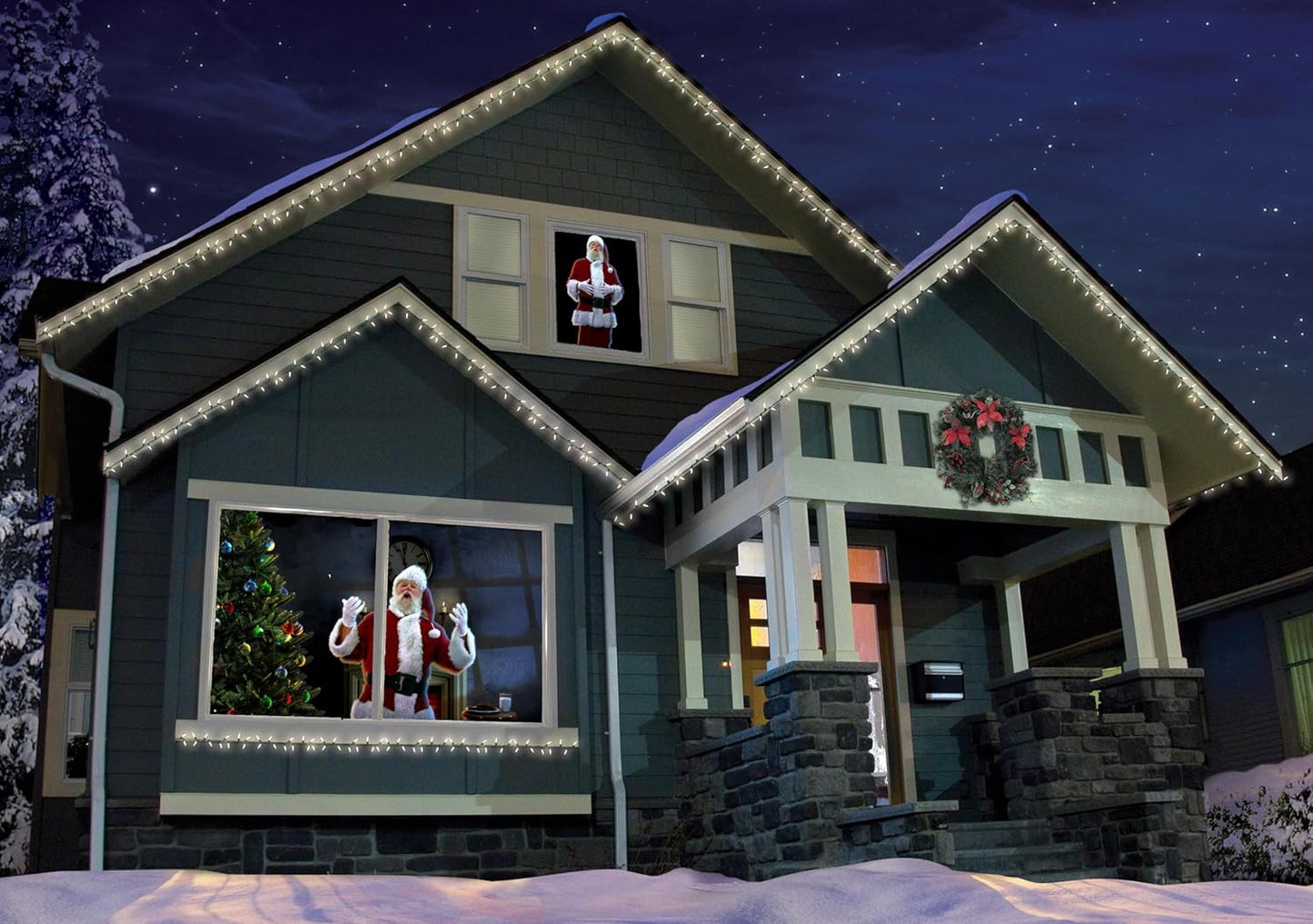AtmosFX Christmas Digital Decorations DVD - Night Before Christmas Holiday Projector
