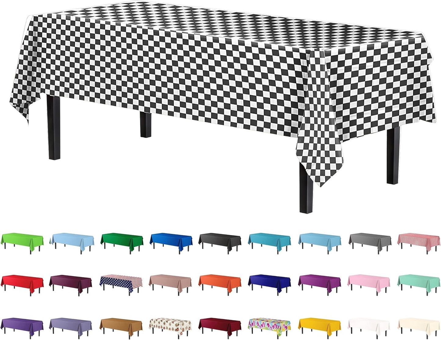 Ivory 84-Inch Round Tablecloth - 12-Pack Premium Plastic Party Supplies