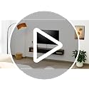 Mordchil HF Black Floating TV Stand for 55-65 inch Wall-Mounted Media Console