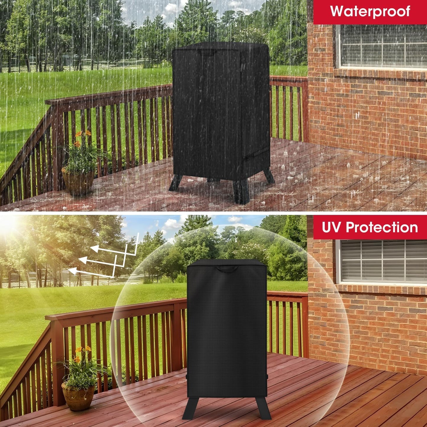 Unicook Electric Smoker Cover - UV Resistant Waterproof Vinyl for Masterbuilt | 30 Inch Size, Outdoor Use