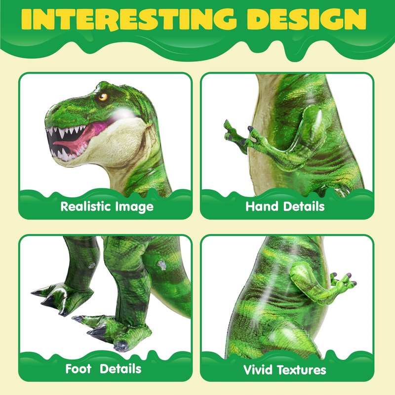 JOYIN 30”T.rex Dinosaur Inflatable, Tyrannosaurus Rex Inflatable Dinosaur Toy for Party Decorations, Birthday Party Gift for Kids and Adults