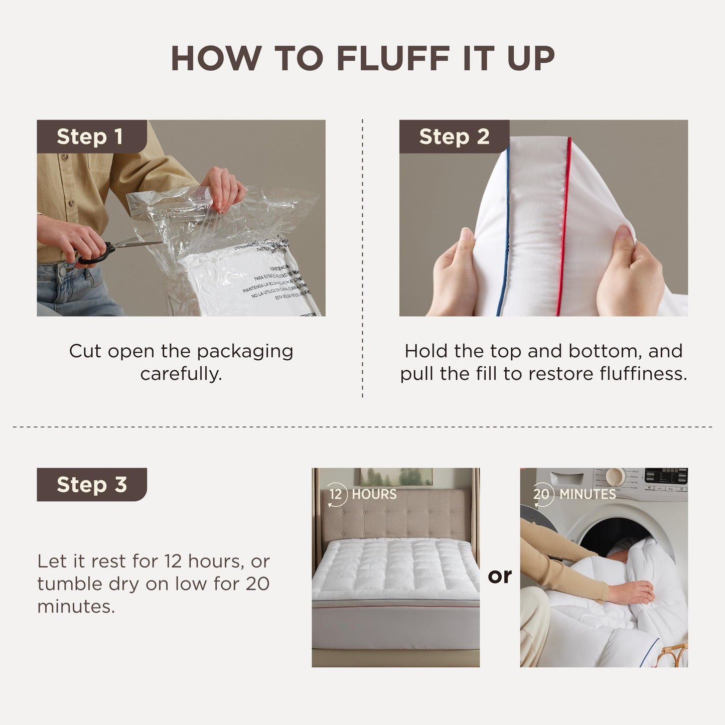 Bedsure Twin XL Mattress Topper, 900GSM Thick Soft Twin Extra Long Mattress Topper with Deep Pocket up to 6-21 Inches Mattress, Quilted Fitted Breathable Bed Pad Cover for College Dorm, White