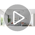 White 20-Inch Ceiling Fan with Lights and Remote Control - Modern Low Profile Design
