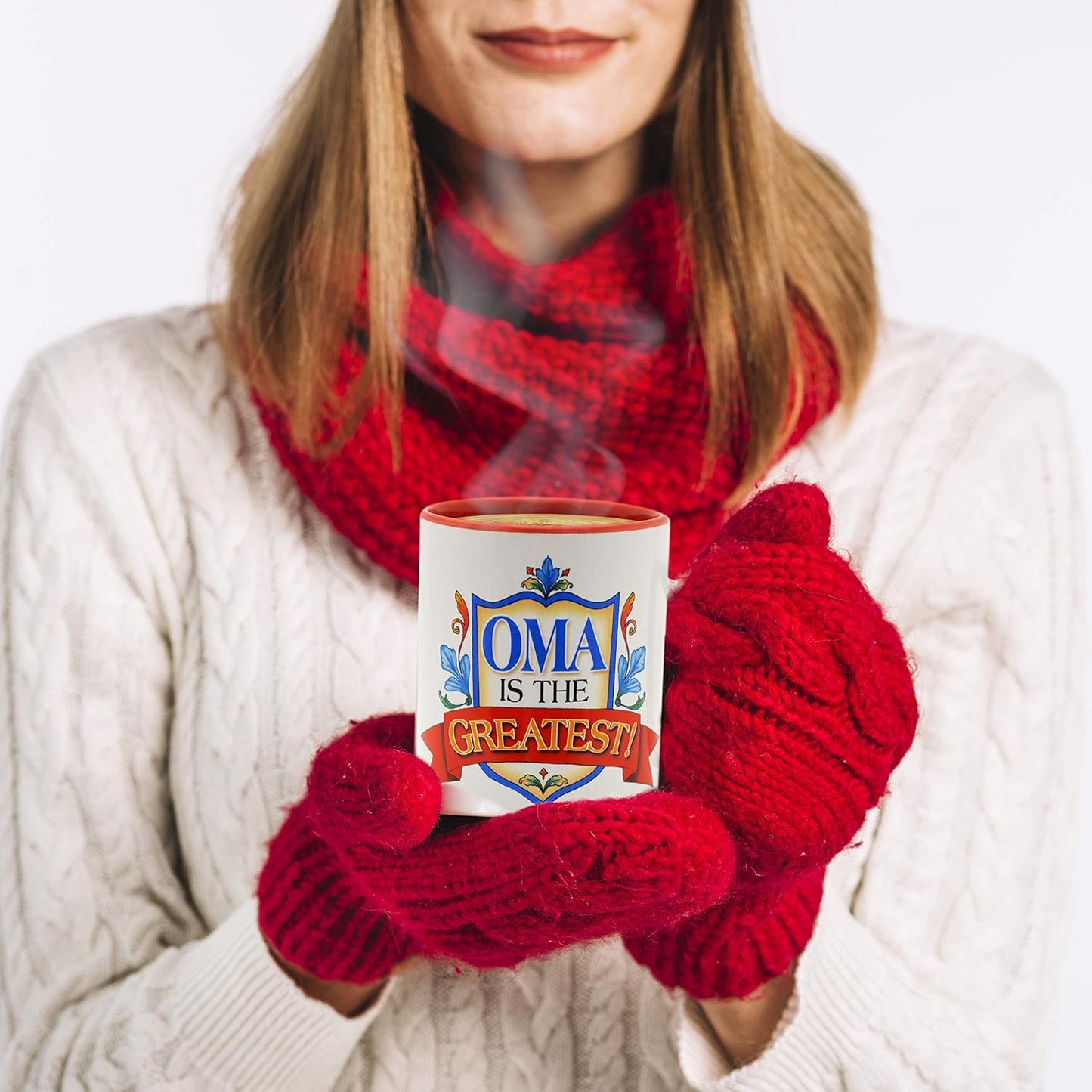 12 oz. Ceramic Coffee Mug - 'Oma is the Greatest' Multicolor Gift for German & Dutch Grandmas