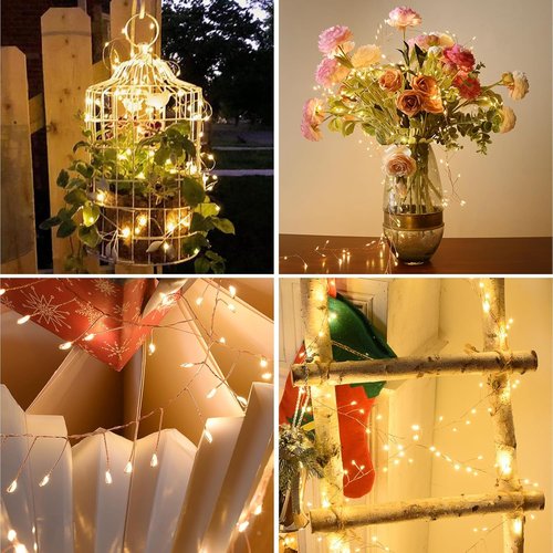 Dailyart Fairy Lights - 500 LED Warm White String Lights with Remote & Timer | 42ft Waterproof Decor