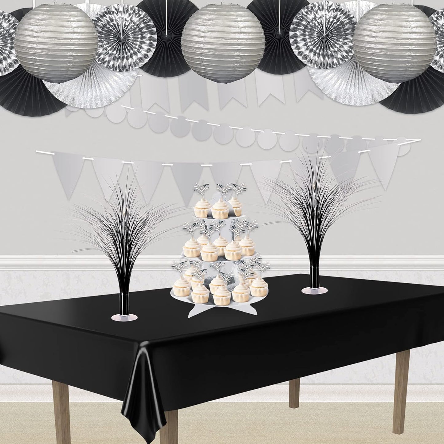 Lavender Paper Lanterns - 3 Pack Decorative Hanging Ceiling Decor for Birthdays, Showers & Events