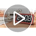 VOCOO 7.8-Inch Digital Timer Black Red Magnetic LED Kitchen & Classroom Timer