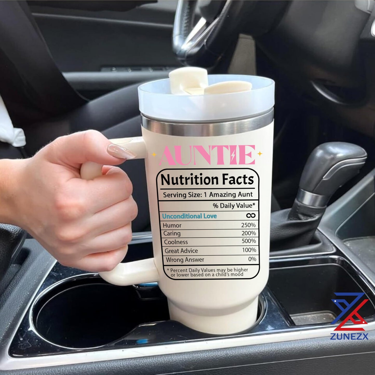 ZUNEZX Cool Aunt Club Tumbler 40oz - Promoted To Aunt Gift Idea - Auntie Christmas Gift From Nephew Niece - Best Aunt Ever Present - Cool For New Auntie Gift, Bonus Aunt - Mother Day Birthday Gifts