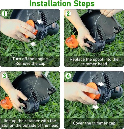Hechuang AF-100 Weed Eater Spool - 6 Pack Replacement Trimmer Spools with 30ft 0.065'' Line