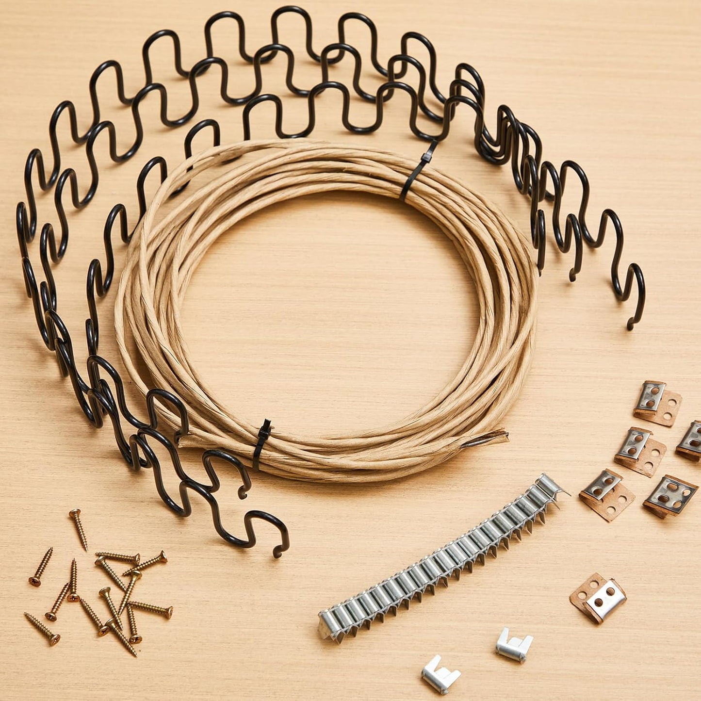 MorningRo 27'' Couch Upholstery Spring Repair Kit - 8 Heavy-Duty Springs & 16 Clips for Sagging Cushions