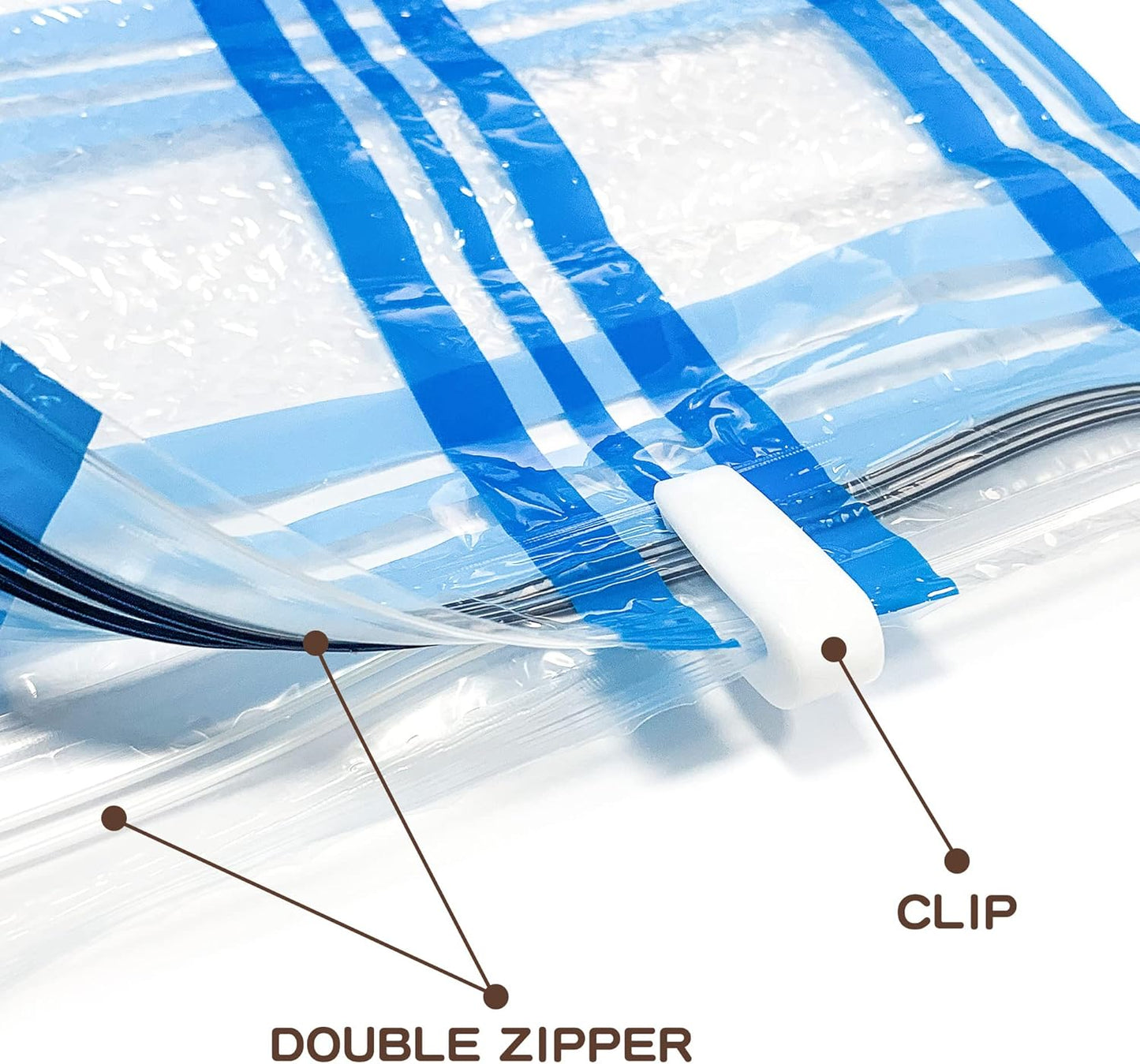 Skiennix Vacuum Storage Bags - 8 Jumbo Space Saver Seal Bags for Clothes, Comforters & Blankets