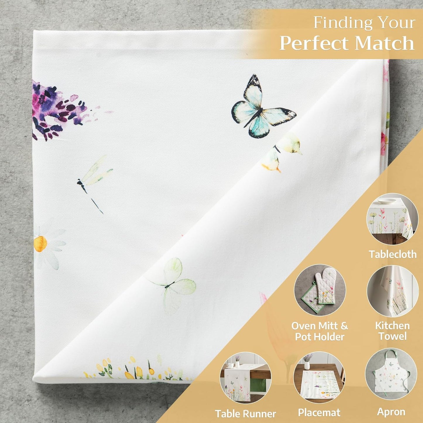 Botanical Fresh Cloth Napkins Set of 4 - 100% Cotton, Reusable & Washable, 20"x20" for Dinner, Parties & Weddings