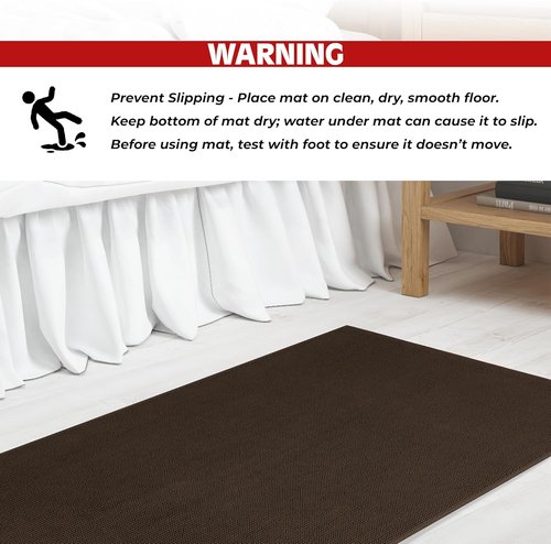 Cotton Paradise 100% Cotton Bath Mat - Soft, Absorbent, Quick-Dry | 20x34 Inch, Brown