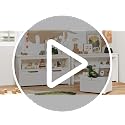 IRONCK Large White Toy Storage Organizer with Drawers & Open Shelves