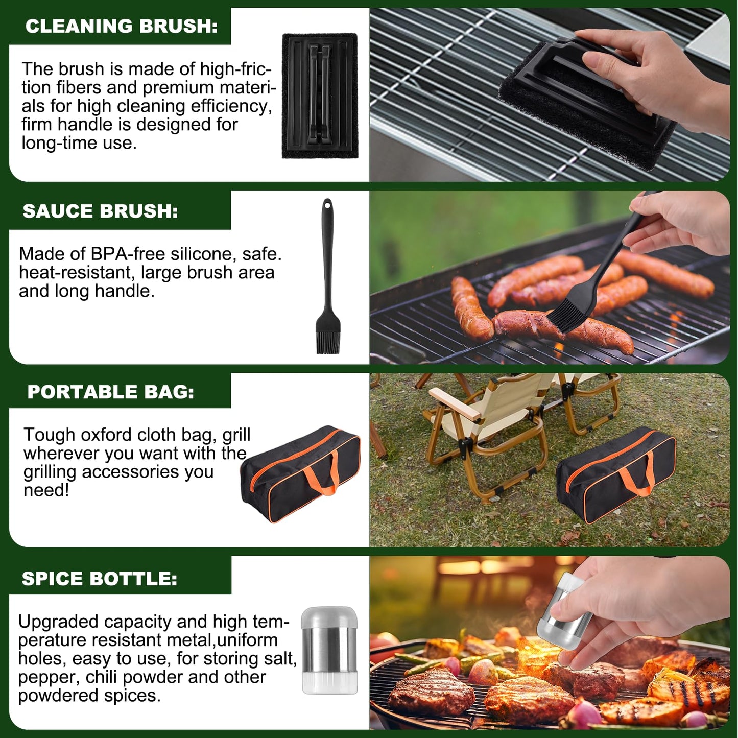 22PCS Blackstone Griddle Accessories, Flat Top Grill Accessories for Blackstone and Camp Chef, Griddle Spatula Set with Metal Spatula, Enlarged Spatulas, Basting Cover, Scraper for Outdoor Barbecue