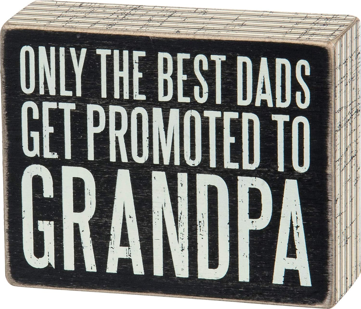 Grandpa Box Sign - Primitives by Kathy 27218 Pinstripe Trimmed Wood Decor